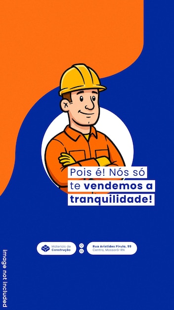 Construction Worker Offering Assurance and Comfort for Building Projects story flyer template editav