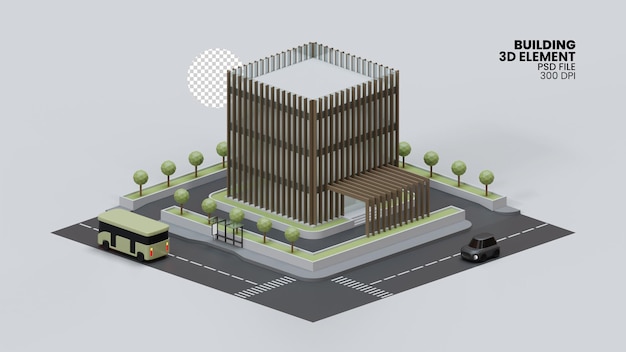 Construindo o Elemento de Ilustração de Renderização 3D 03