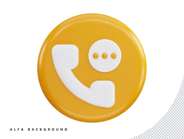 Consulta telefónica asistencia de ayuda de emergencia de chat en vivo con ilustración de icono de vector 3d