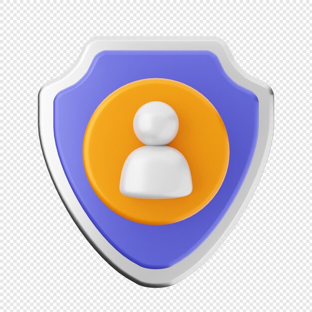 Conta de usuário de proteção de segurança 3d shield