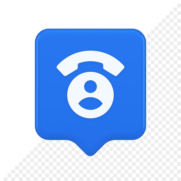 Contact phone call voice communication button dialog assistance helpline consulting 3d speech bubble icon