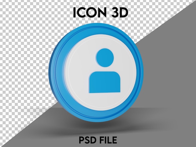 Contact Social Media Icon 3D Rendered