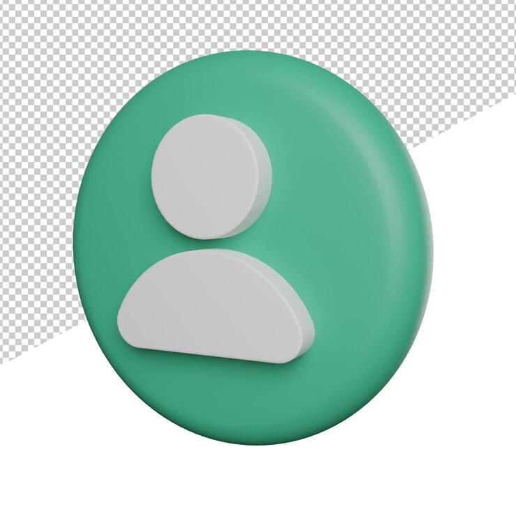 PSD contacto con el icono de ilustración de renderizado 3d de vista lateral de color verde fondo transparente