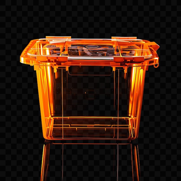 Container de armazenamento com tampa hermética feito com objeto brilhante de policarbonato y2k neon art design