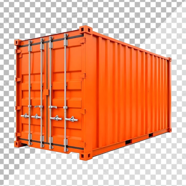 Container sur un fond transparent isolé