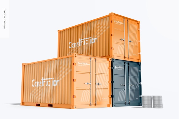 Container mockup linke ansicht