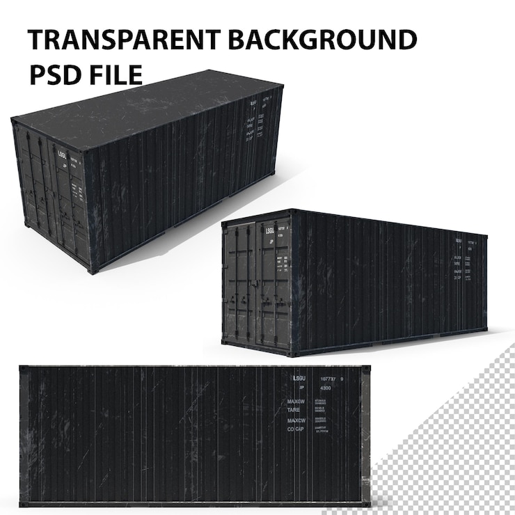 PSD container ship png