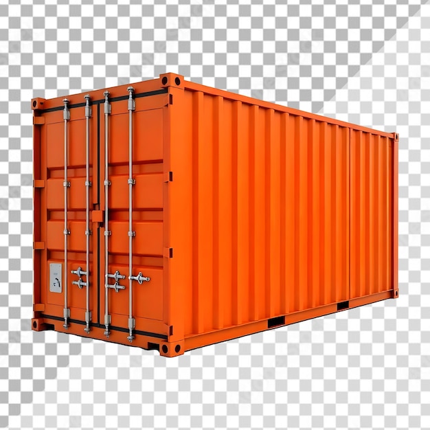 Container sobre um fundo transparente isolado