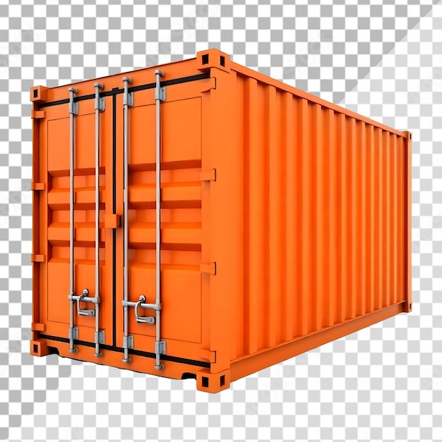 Container sobre um fundo transparente isolado