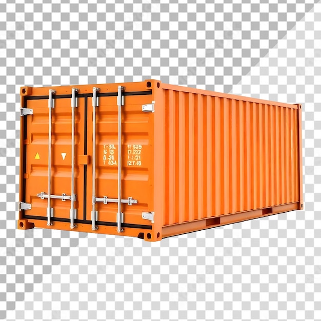 Container sobre um fundo transparente isolado
