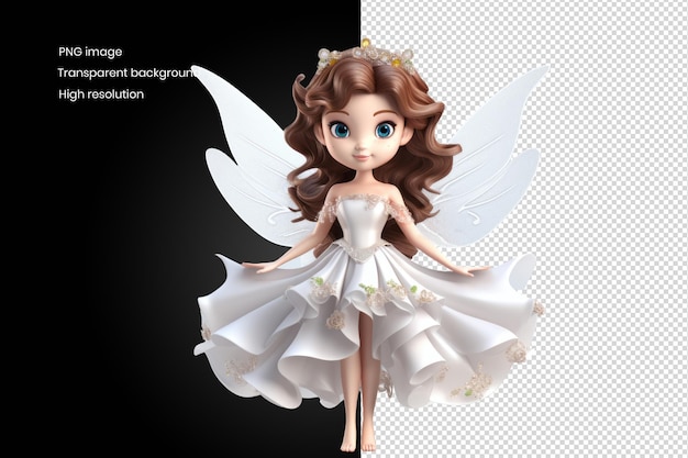 PSD un conte de fées en 3d enchanteur fée mignonne