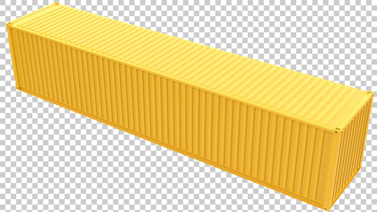 PSD contenedor aislado sobre fondo transparente ilustración de renderizado 3d
