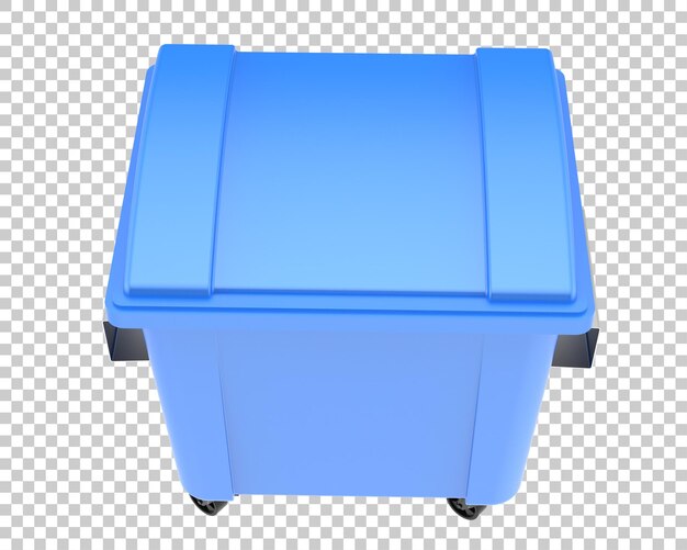 Un contenedor de basura aislado sobre un fondo transparente Ilustración de renderización 3D