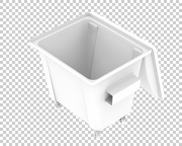 Un contenedor de basura aislado sobre un fondo transparente Ilustración de renderización 3D