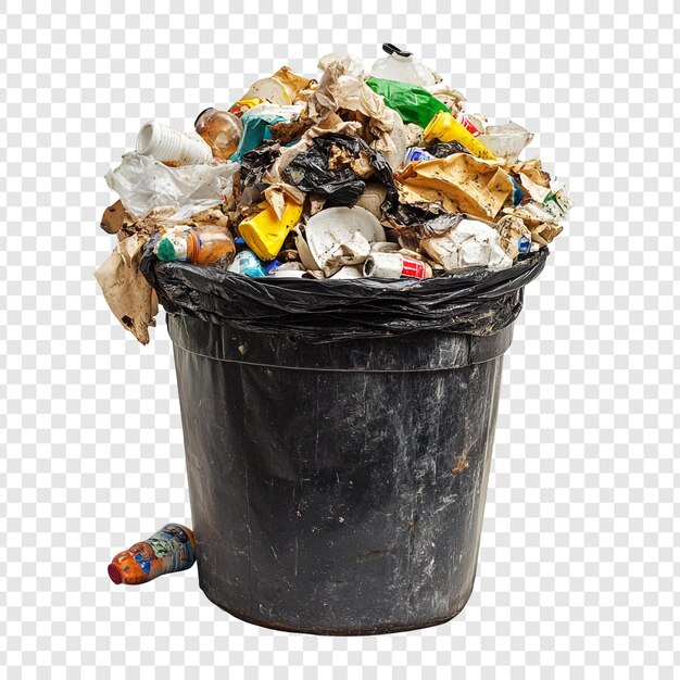 Un contenedor de basura desbordante es una representación visual de los desechos