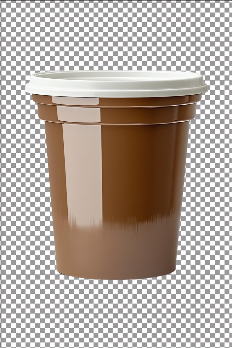 Contenedor biodegradable Contenedor diseñado para descomponerse naturalmente Hiperrealista aislado pl blanco