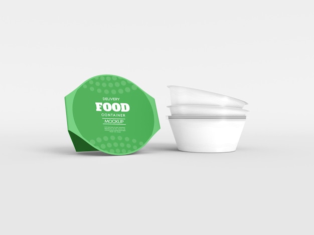 Contenedor de entrega de alimentos con maqueta de manga