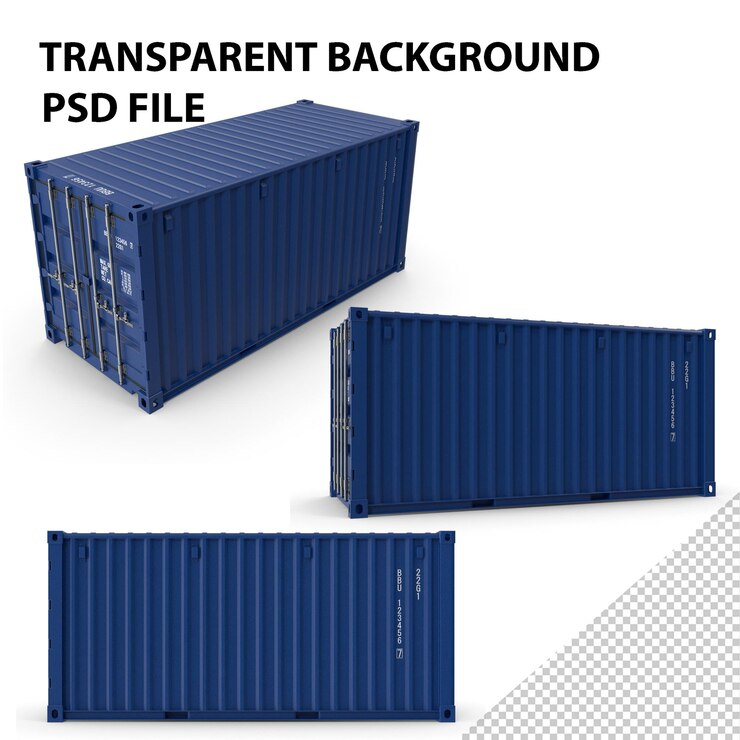 PSD contenedor de envío png