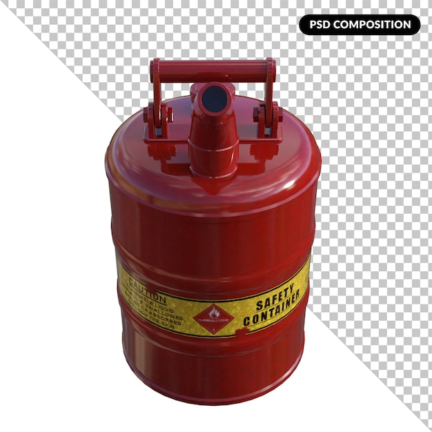 PSD contenedor de gas aislado 3d