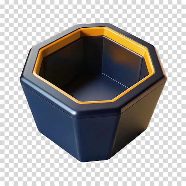 Contenedor hexagonal 3D de diseño geométrico moderno