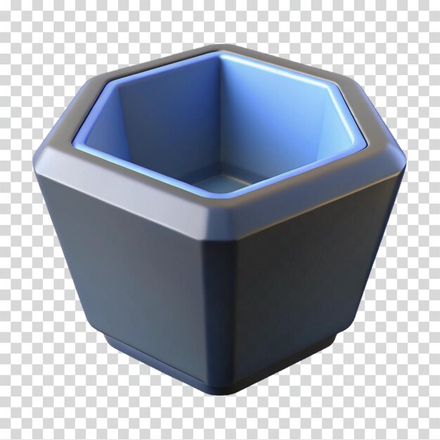 Contenedor hexagonal con resplandor interior