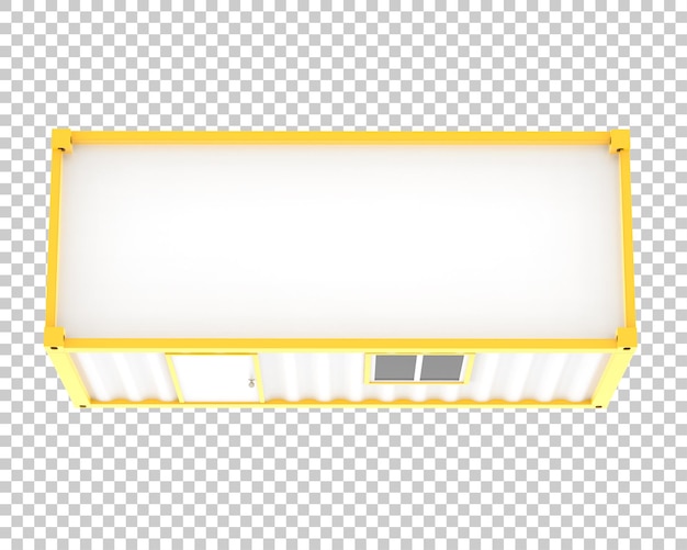 Contenedor en la ilustración de renderizado 3d de fondo transparente