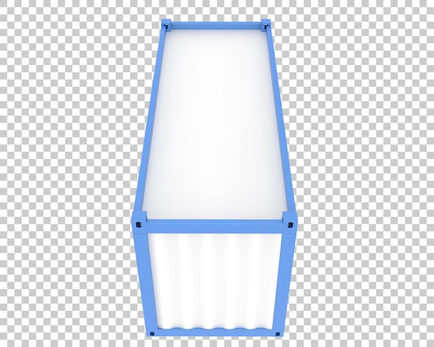 Contenedor en la ilustración de renderizado 3d de fondo transparente