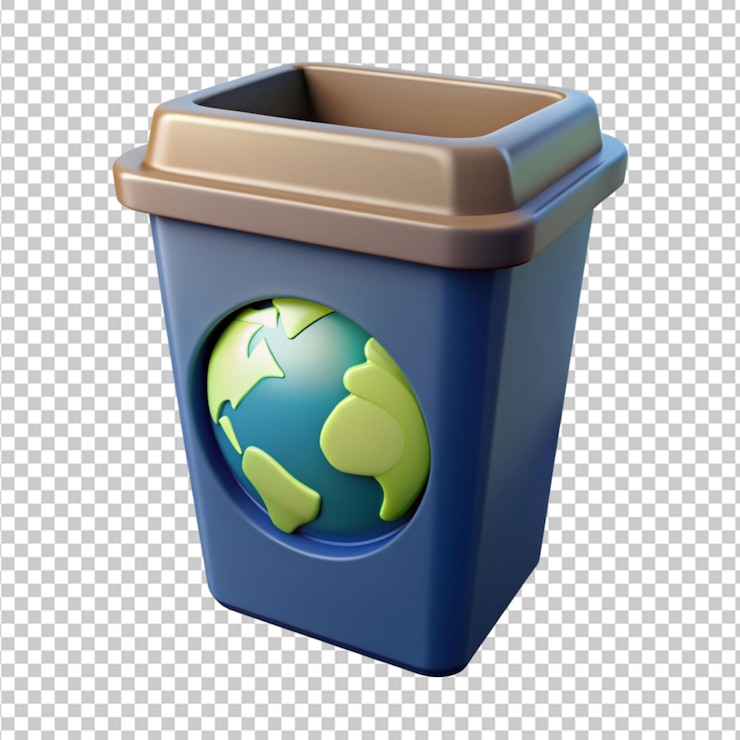 PSD contenedor de reciclaje de tierra png