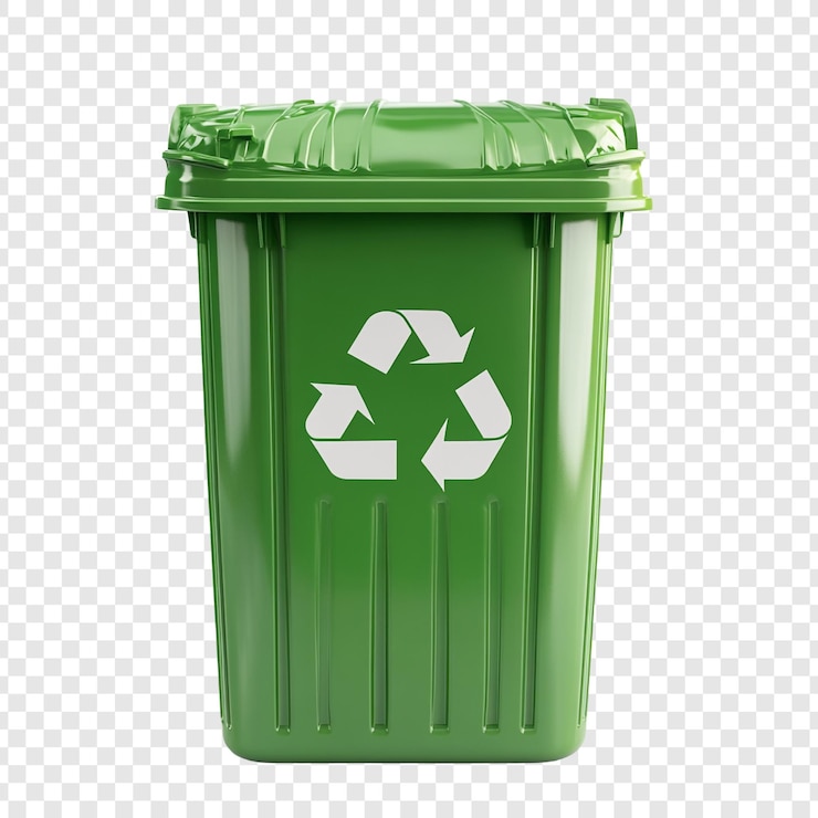PSD el contenedor de reciclaje verde