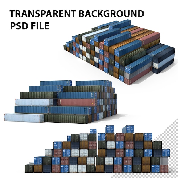 PSD contenedores png