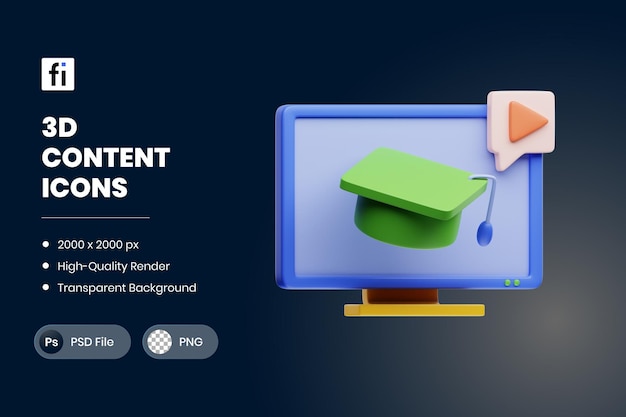 Contenido de los cursos de marketing de ilustración 3D