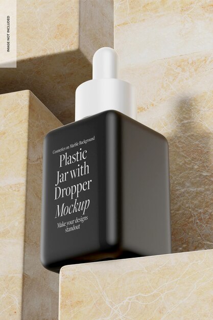 Contenitore di plastica quadrato con modello di gocciola
