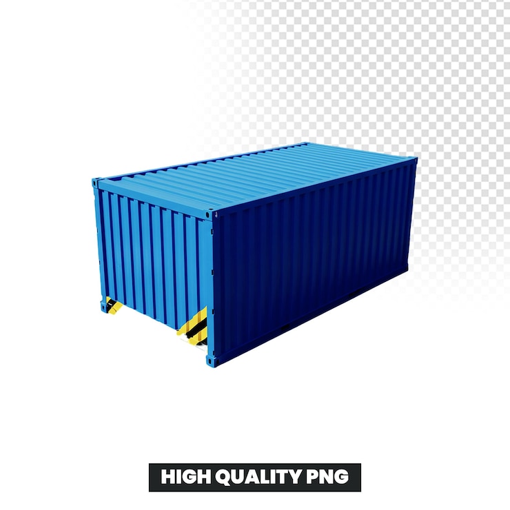 PSD contenitore di spedizione blu 3d