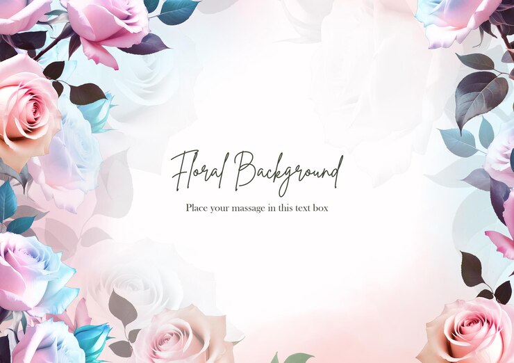 PSD le contexte de l'invitation florale au mariage