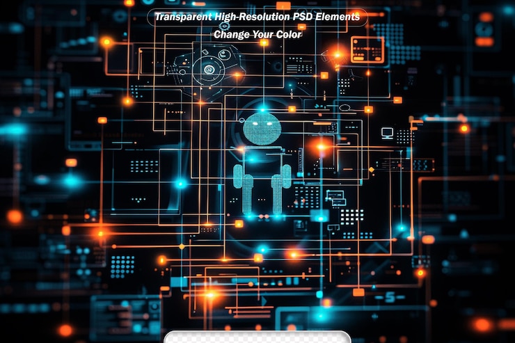 PSD le contexte technologique de la carte mère d'ordinateur abstrait peut être utilisé dans la description