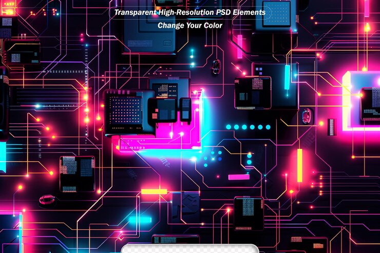 PSD contexto abstracto sobre temas tecnológicos y científicos concepto de cpu formato vectorial