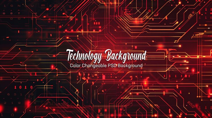 PSD contexto de procesamiento de la tecnología de placa de circuitos futuristas abstracta