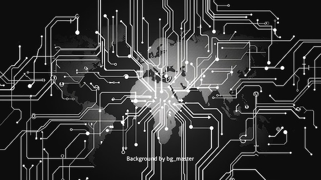 Contexto de procesamiento de la tecnología de placa de circuitos futuristas abstracta