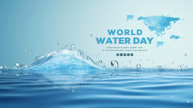 Contexto realista del día mundial del agua