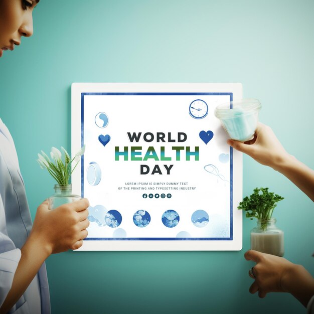 PSD el contexto realista del día mundial de la salud