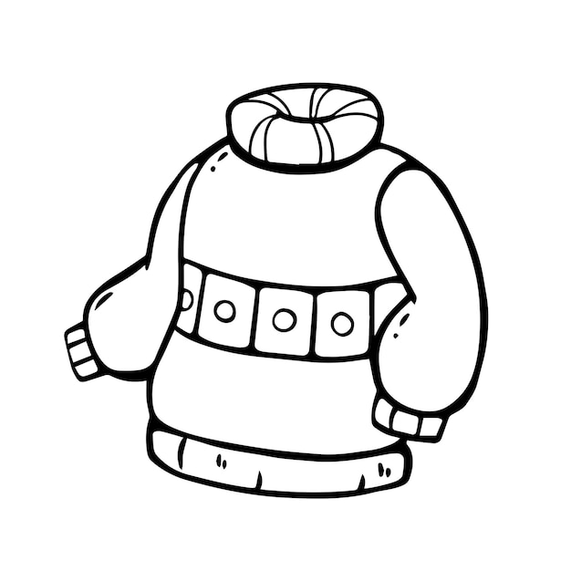 el contorno de una chaqueta de invierno
