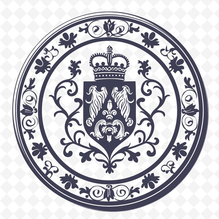 PSD contorno de montaña rusa de madera con escudo de armas y pergamino colección de marcos de ilustración de coa