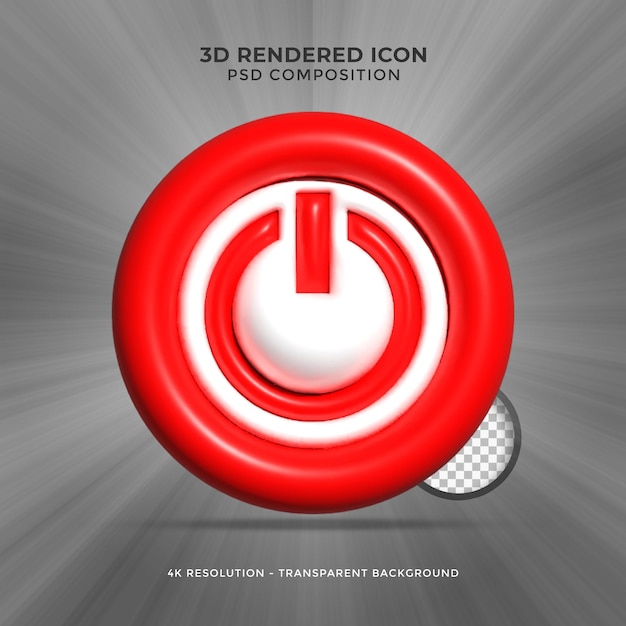 Contour redémarrer l'icône de rendu 3d Redémarrer pour le web, les applications mobiles, la conception Redémarrer le symbole 3d