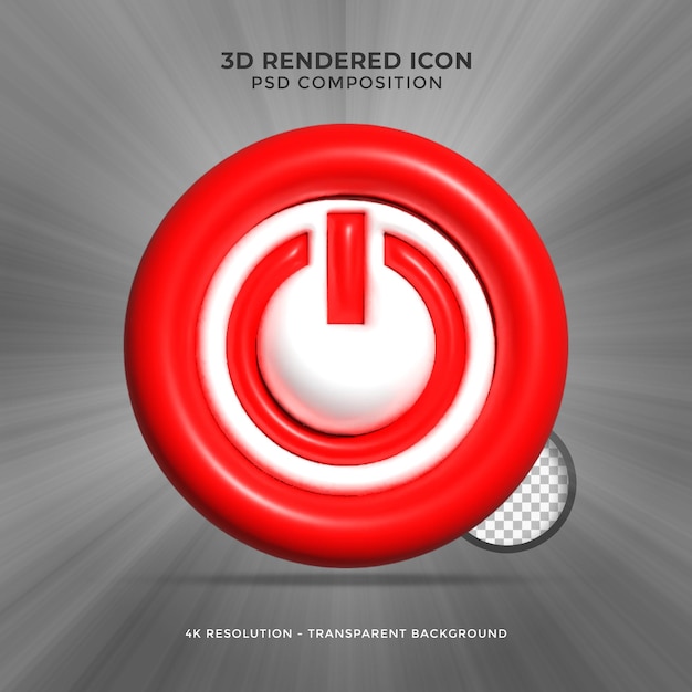 PSD contour redémarrer l'icône de rendu 3d redémarrer pour le web, les applications mobiles, la conception redémarrer le symbole 3d