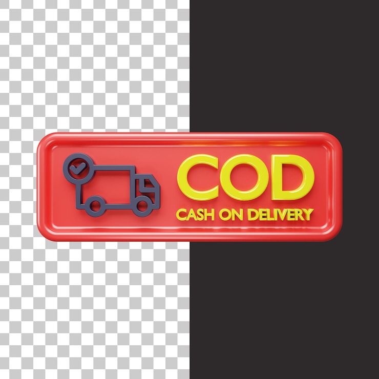 PSD contra reembolso aislado en 3d rendering