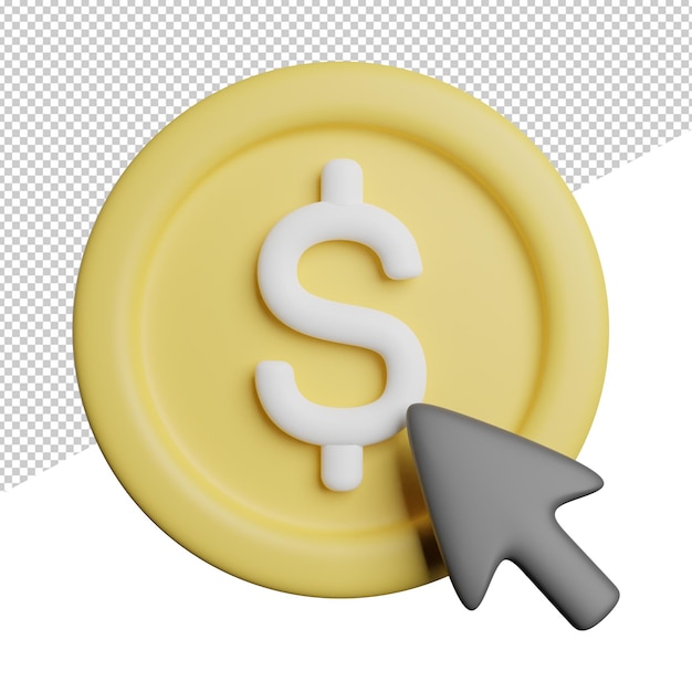 Control de planificación de producción Una moneda amarilla con un signo de dólar en el medio