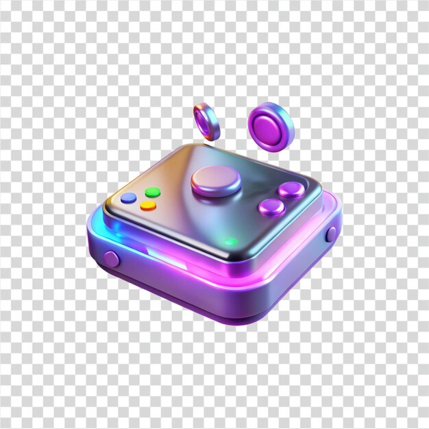 Controlador de juegos futurista Diseño iluminado Botones multicolores y joystick avanzado
