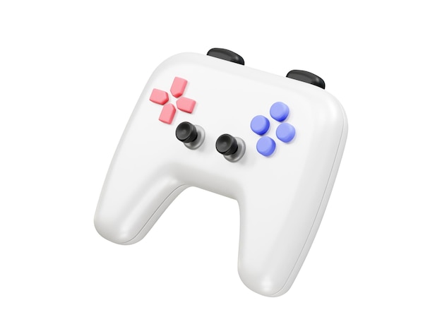 Controladores de juego de palo de juego icono vectorial renderizado en 3D