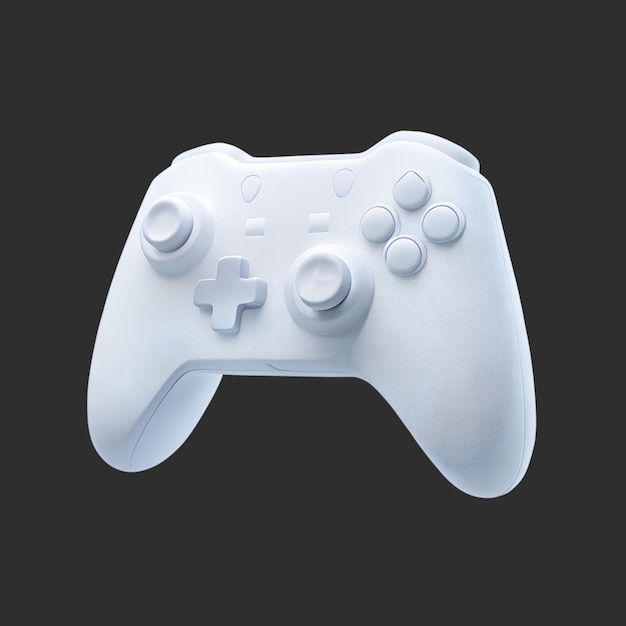contrôleur de jeu blanc 3D