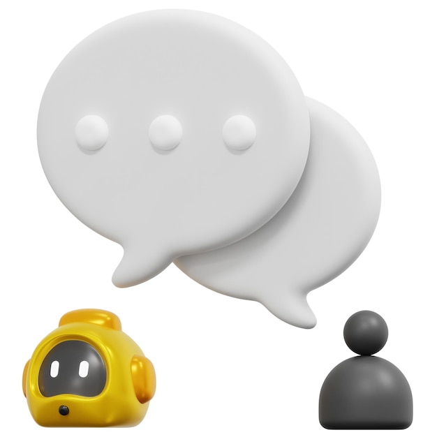 conversación 3d render icono ilustración